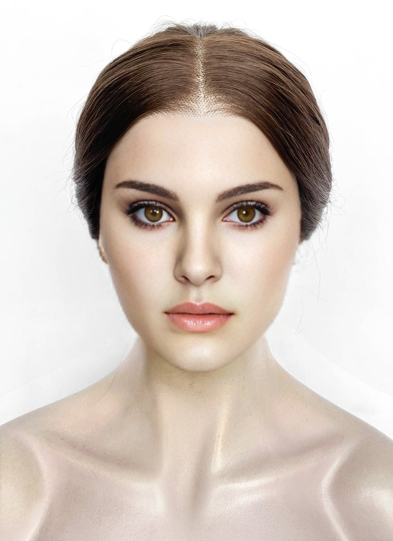 Star Wars Padme Amidala Brunette Braided Lace Front Synthetic Wig LF2181