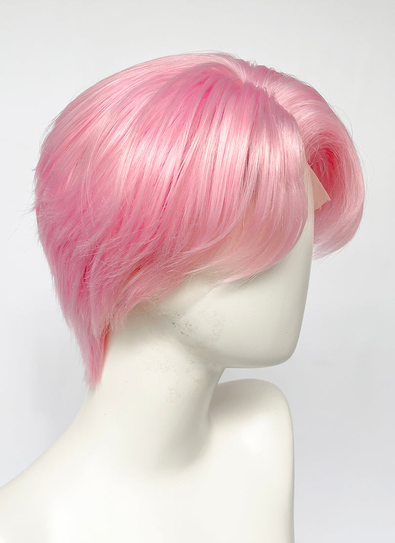 Kpop Pastel Pink Straight Lace Front Synthetic Men's Wig LF6131