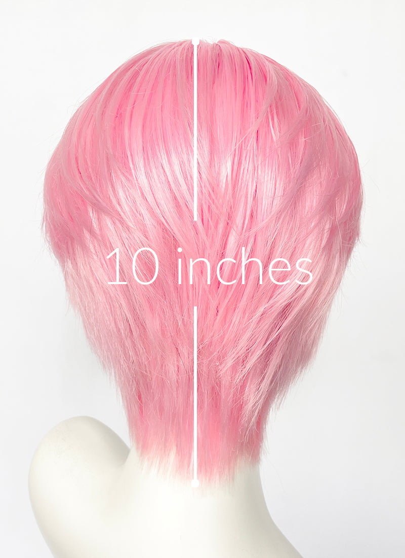Kpop Pastel Pink Straight Lace Front Synthetic Men's Wig LF6131