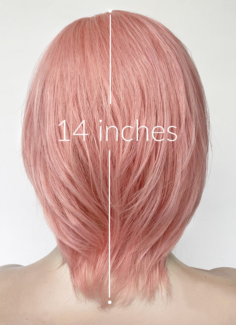 Pink Straight Lace Front Synthetic Hair Wig LF6142