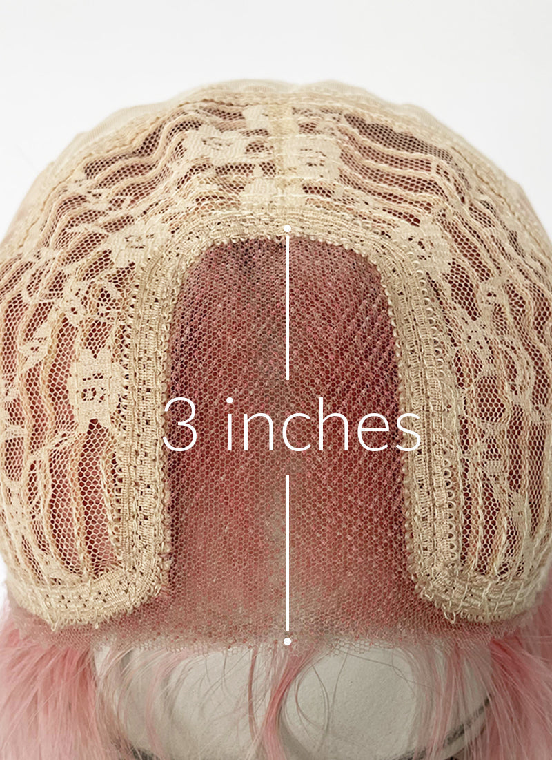 Pink Straight Lace Front Synthetic Hair Wig LF6142