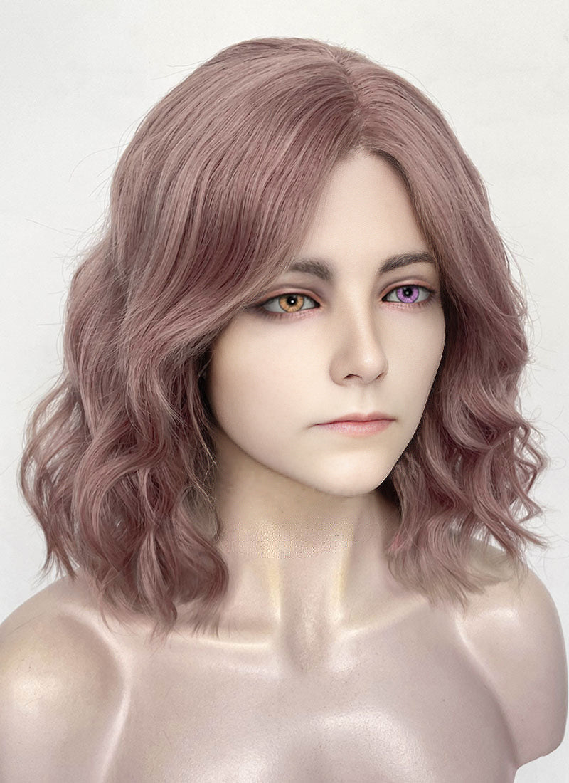 Elden Ring Melina Pastel Pale Plum Wavy Lace Front Synthetic Hair Wig LF8058