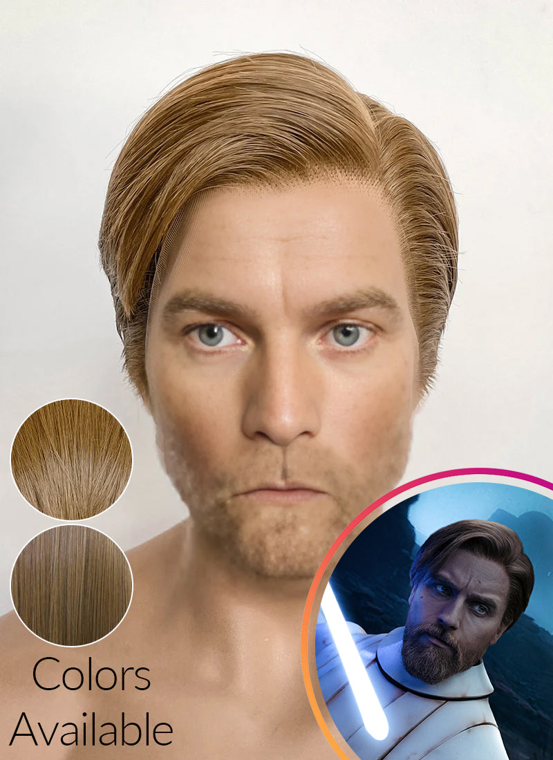 Star Wars Obi-Wan Kenobi Medium Blonde Straight Lace Front Synthetic Men's  Wig | WigIsFashion – Wig Is Fashion, image size:800x1100