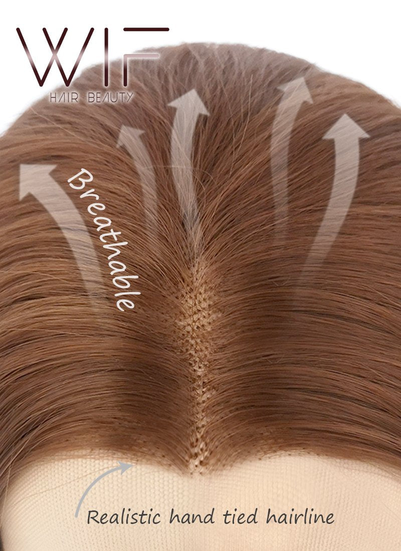 Auburn Wavy Lace Front Synthetic Wig LF409 - Wig Is Fashion Australia
