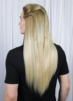 The lord of the rings The Hobbit Legolas Two Tone Blonde Braided Lace Front Synthetic Men's Wig LF2200