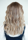 Balayage Blonde Highlights Money Piece Wavy Lace Front Synthetic Wig LF6001