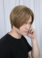 Brunette Straight Lace Front Kanekalon Synthetic Men's Hair Wig LF6009