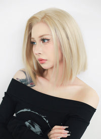 Blonde Straight Bob Lace Front Synthetic Wig LFK5542