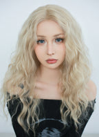 Blonde Wavy Lace Front Synthetic Wig LFK5544