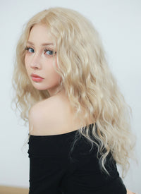 Blonde Wavy Lace Front Synthetic Wig LFK5544