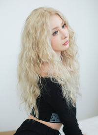 Blonde Wavy Lace Front Synthetic Wig LFK5544