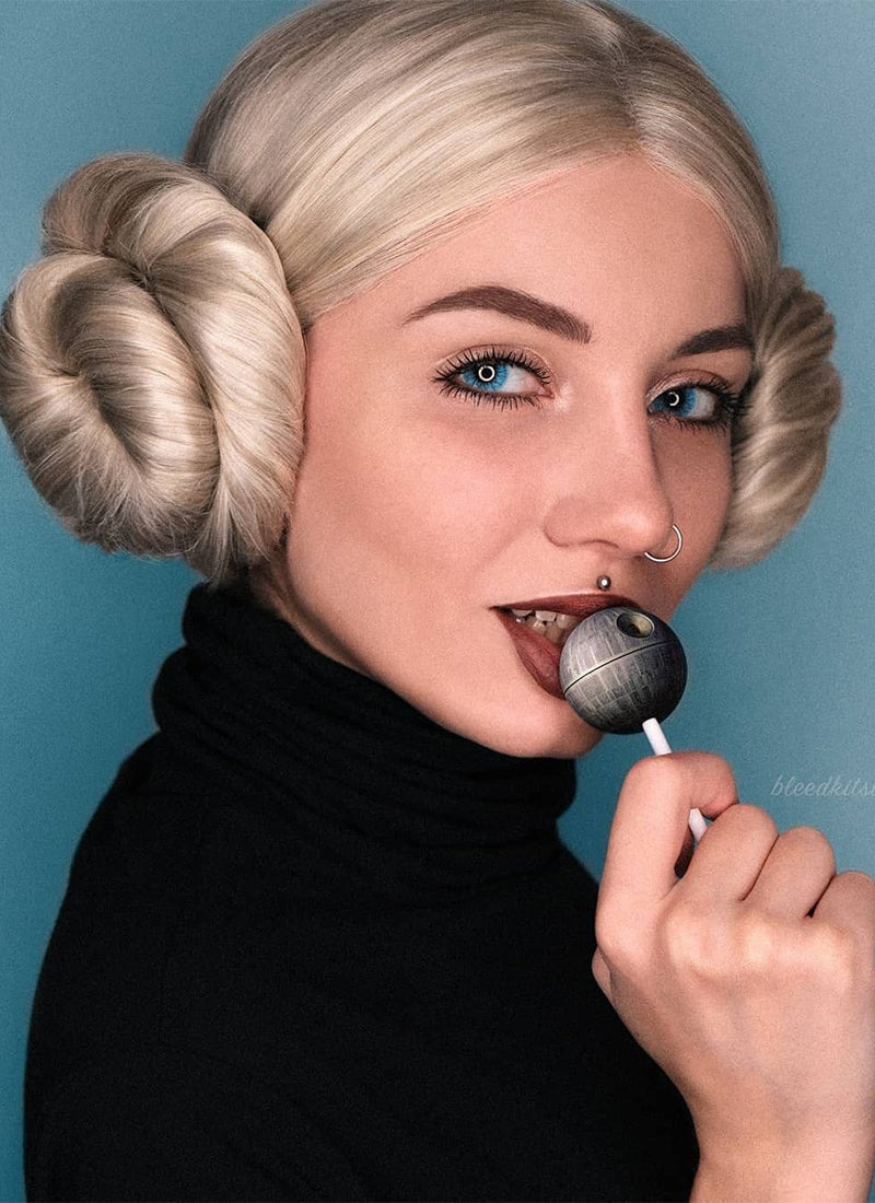 Straight Ash Blonde Lace Front Synthetic Wig LW780 - Wig Is Fashion Australia