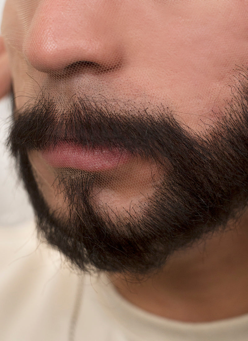 Clair Obscur: Expedition 33 Verso Handmade HD Lace Realistic Black Beard and Moustache Facial Hair Set MB010