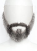 Handmade HD Lace Realistic Blonde Mixed Grey Full Beard and Moustache Facial Hair Set MB021