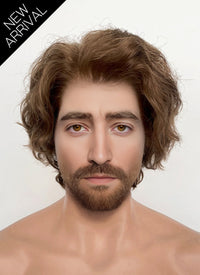 Clair Obscur: Expedition 33 Gustave Brown Curly Lace Front Synthetic Men's Wig LF8054