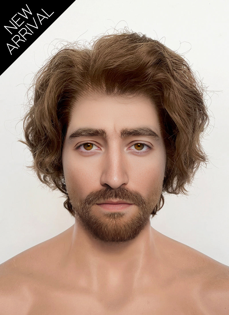 Clair Obscur: Expedition 33 Gustave Brown Curly Lace Front Synthetic Men's Wig LF8054