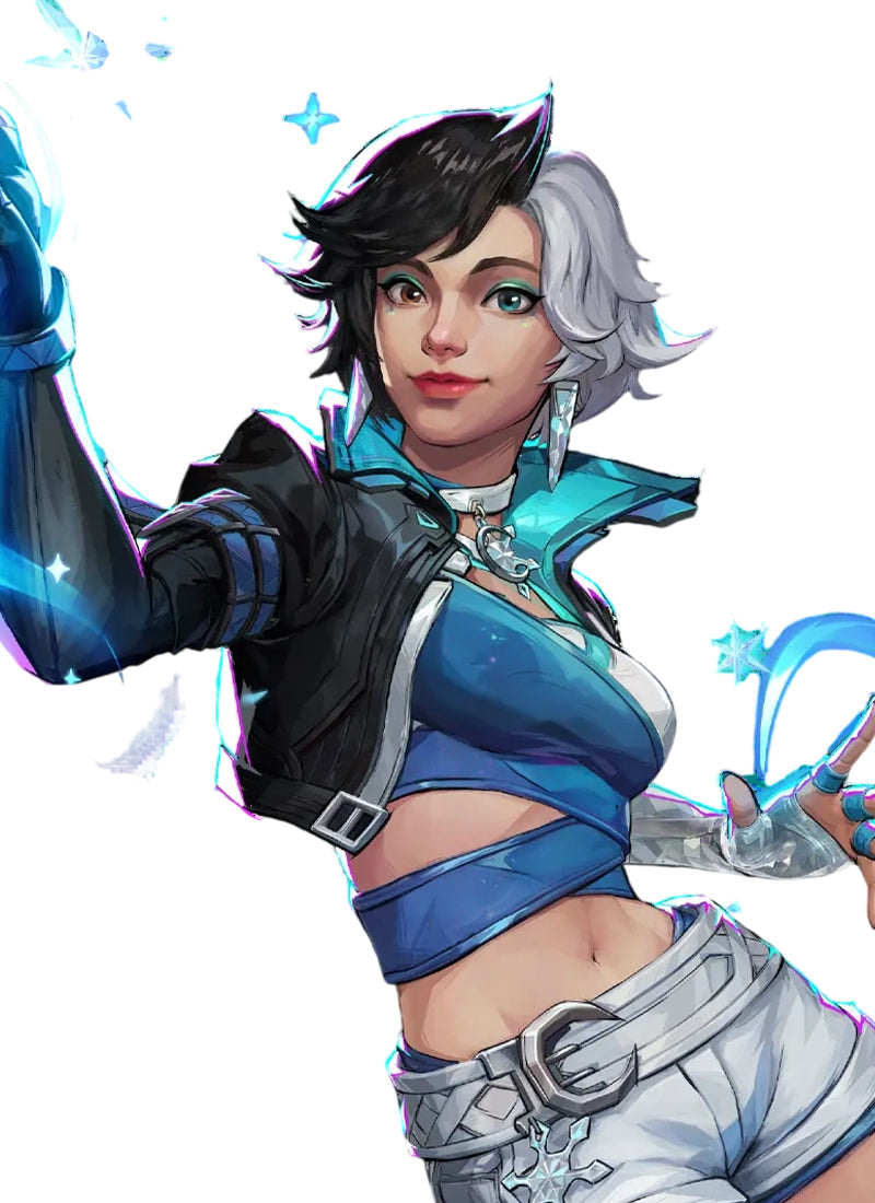 Marvel Rivals Luna Snow Inspired Lace Front Wig CMS004