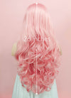 Pastel Pink Wavy Lace Front Synthetic Wig LF084
