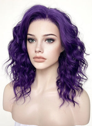 Purple Wavy Lace Front Synthetic Wig LF1288