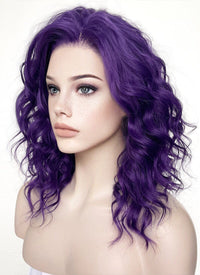 Purple Wavy Lace Front Synthetic Wig LF1288