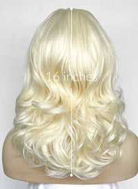 Light Blonde Wavy Lace Front Synthetic Wig LF1318