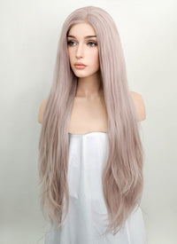 Pastel Pale Plum Straight Lace Front Synthetic Wig LF150G