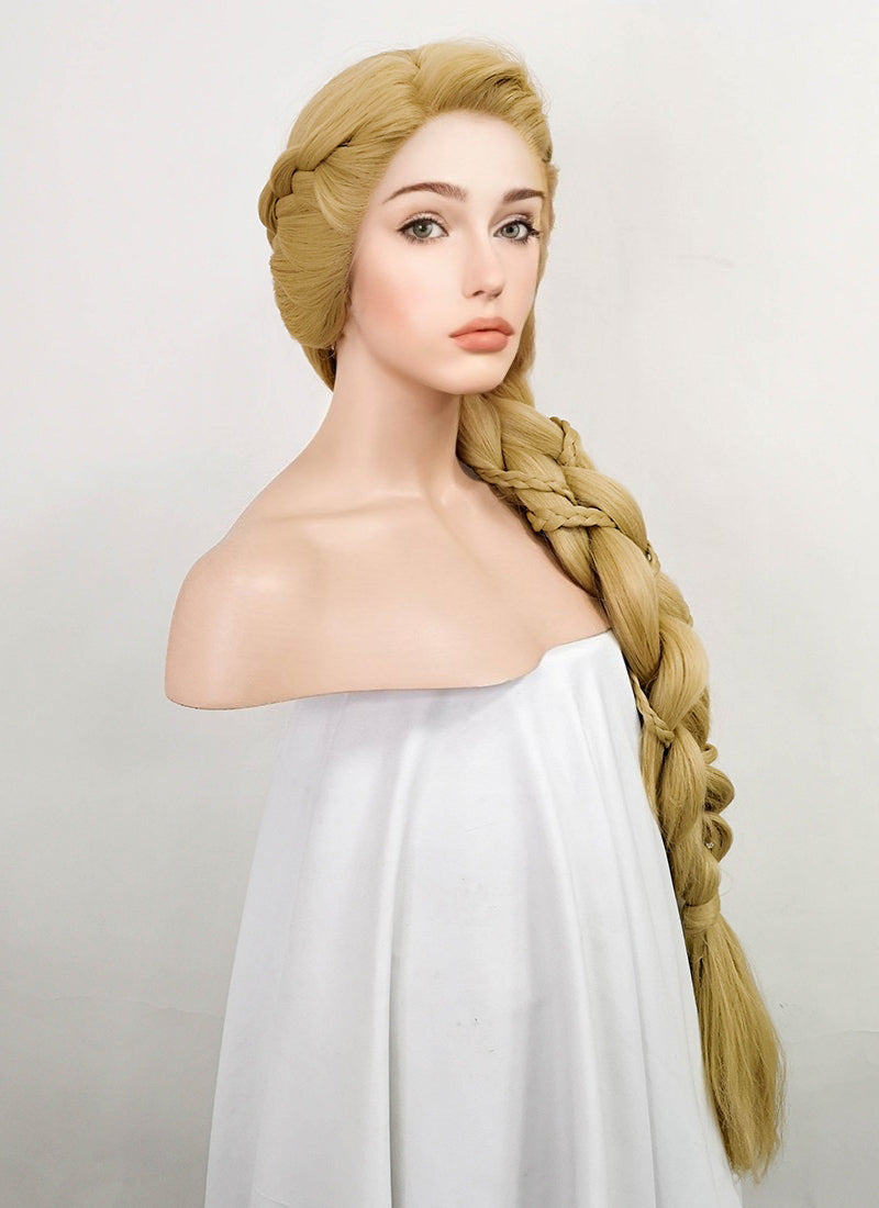 Tangled Rapunzel Blonde Braided Yaki Lace Front Wig | WigIsFashion