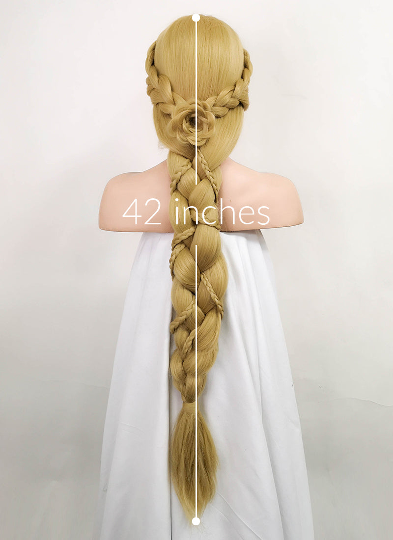 CW-X - Rapunzel♡ Tangled Rapunzel Blonde Braided Yaki Lace Front Wig