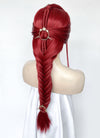 Red Braided Yaki Lace Front Synthetic Wig LF2160