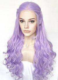 Pastel Purple Braided Lace Front Synthetic Wig LF2161