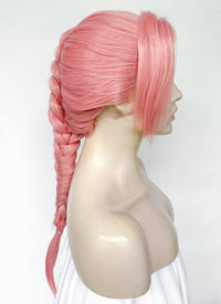 Pastel Pink Braided Lace Front Synthetic Wig LF2165