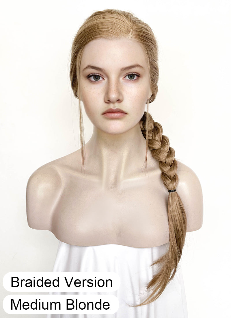 The Last of Us Abby Medium Blonde Braided Lace Front Synthetic Wig LF2174