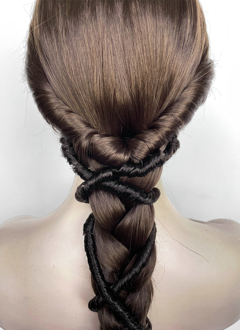 Star Wars Padme Amidala Brunette Braided Lace Front Synthetic Wig LF2181