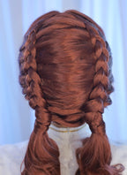 Clair Obscur: Expedition 33 Maelle Auburn Braided Lace Front Synthetic Wig LF2189