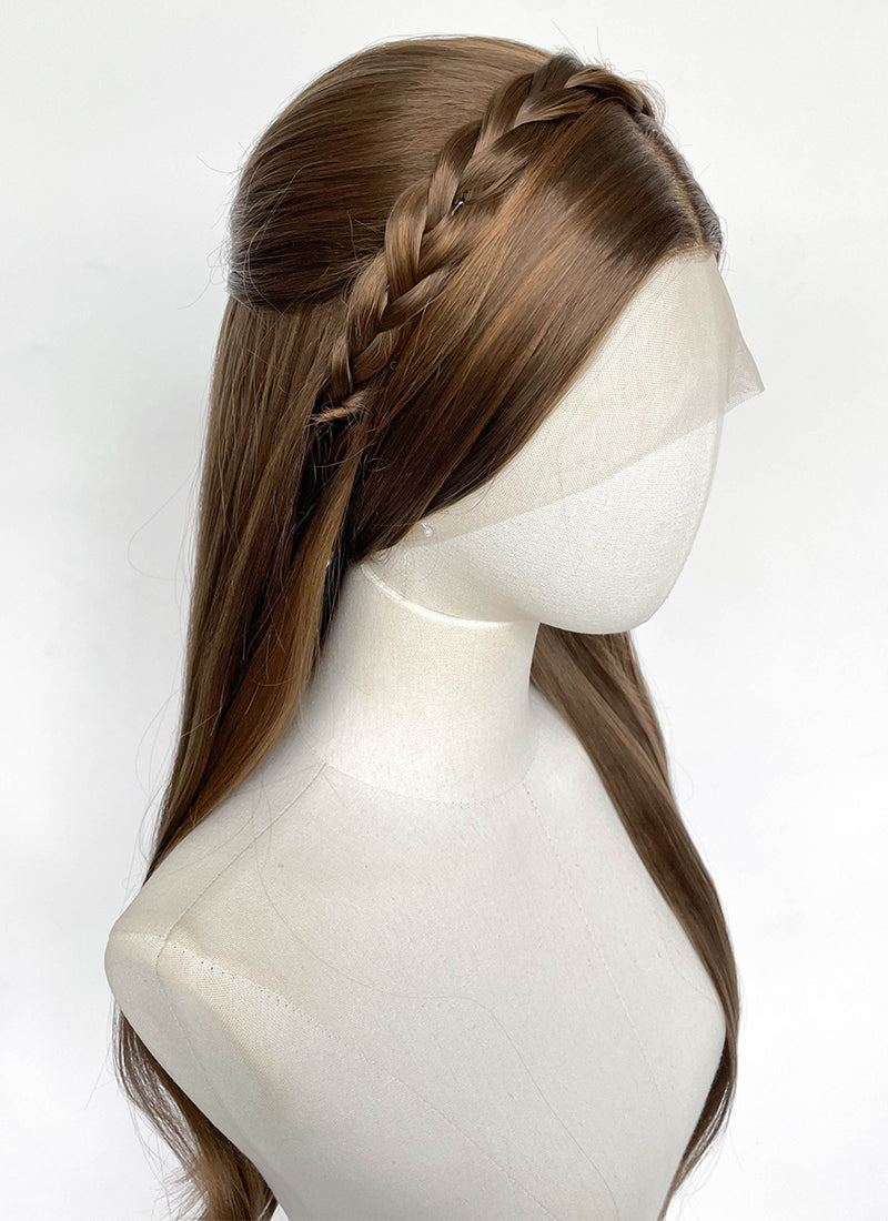 Barbie as the Princess and the Pauper Queen Erika Brunette Braided Lace Front Synthetic Wig LF2196
