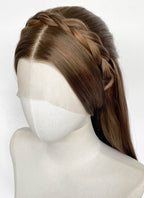 Barbie as the Princess and the Pauper Queen Erika Brunette Braided Lace Front Synthetic Wig LF2196