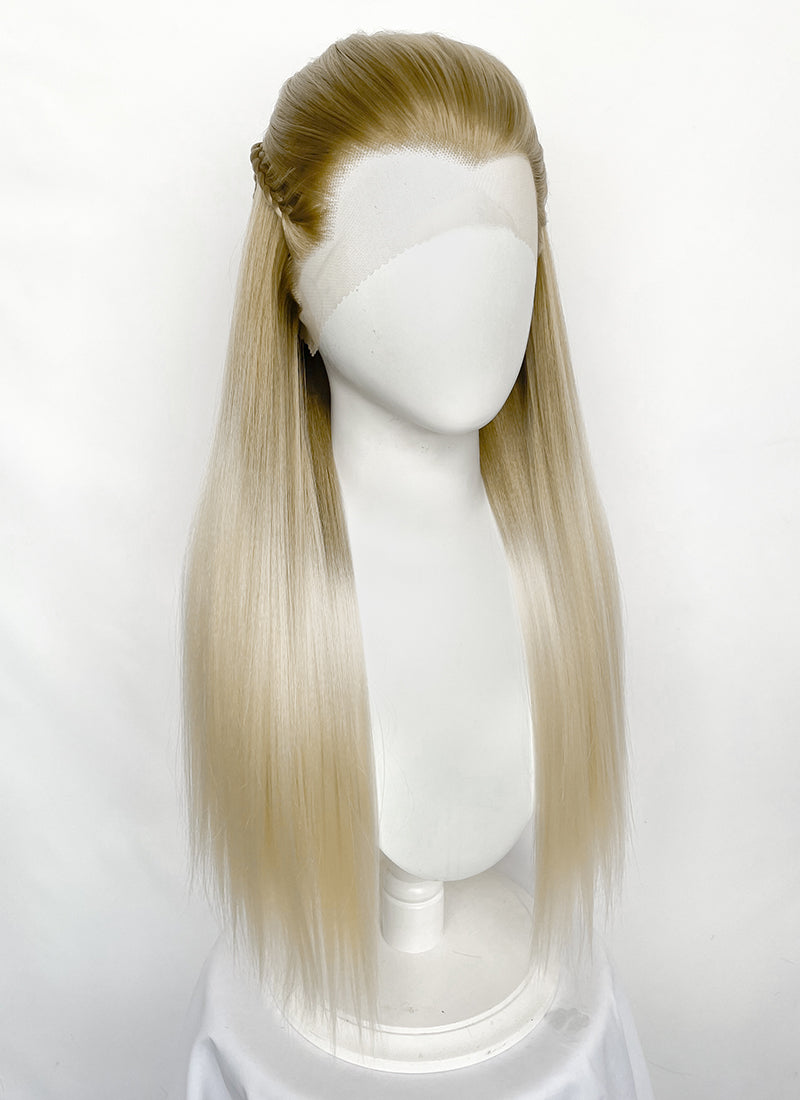 The lord of the rings The Hobbit Legolas Two Tone Blonde Braided Lace Front Synthetic Men's Wig LF2200