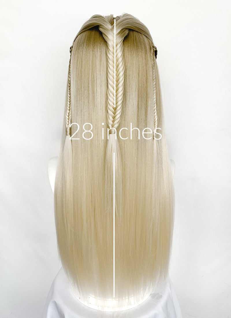 The lord of the rings The Hobbit Legolas Two Tone Blonde Braided Lace Front Synthetic Men's Wig LF2200
