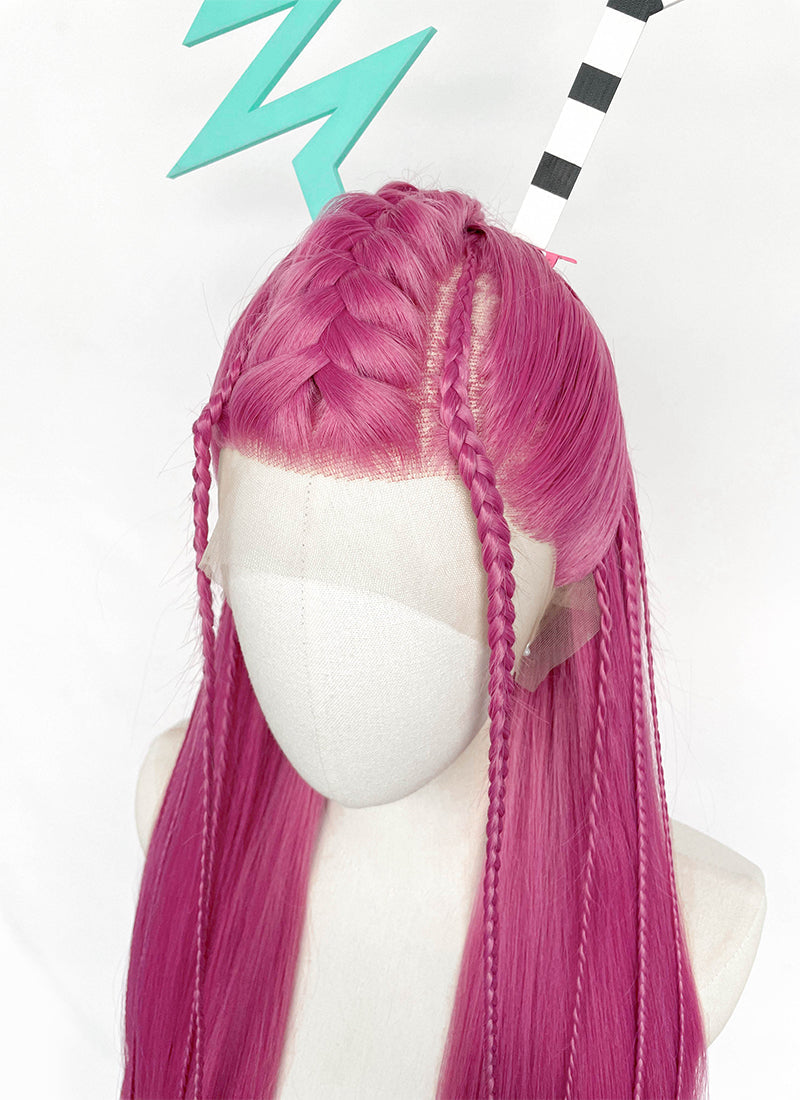 The Amazing Digital Circus Zooble Yaki Hot Pink Braided 13" x 6" Lace Top Synthetic Wig LF2207