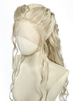 Game of Thrones Daenerys Targaryen Light Ash Blonde Braided Lace Front Synthetic Wig LF2209