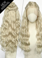 Game of Thrones Daenerys Targaryen Light Ash Blonde Braided Lace Front Synthetic Wig LF2211