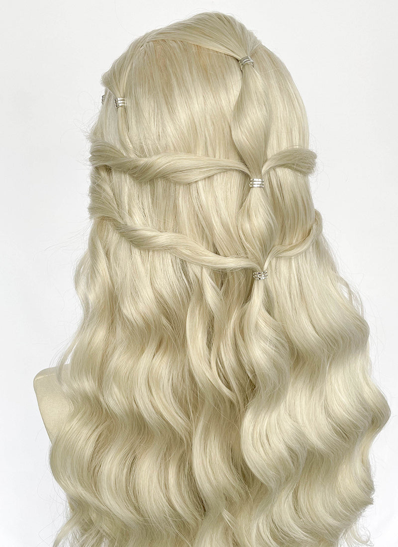 Game of Thrones Daenerys Targaryen Light Ash Blonde Braided Lace Front Synthetic Wig LF2212