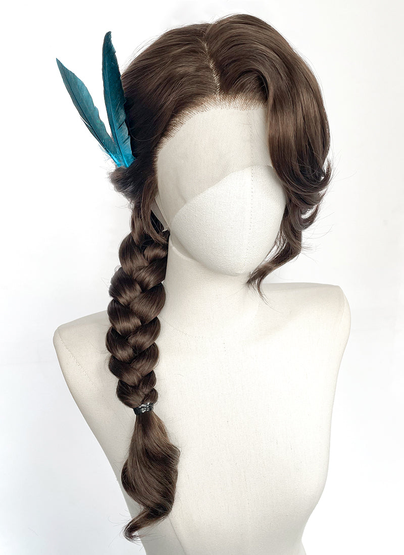 Critical Role The Legend of Vox Machina Season 4 Vex'ahlia Brunette Braided Lace Front Synthetic Wig LF2213
