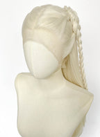House of the Dragon Rhaenyra Targaryen Platinum Blonde Braided Lace Front Synthetic Wig LF2221