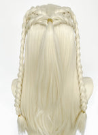 House of the Dragon Rhaenyra Targaryen Platinum Blonde Braided Lace Front Synthetic Wig LF2221