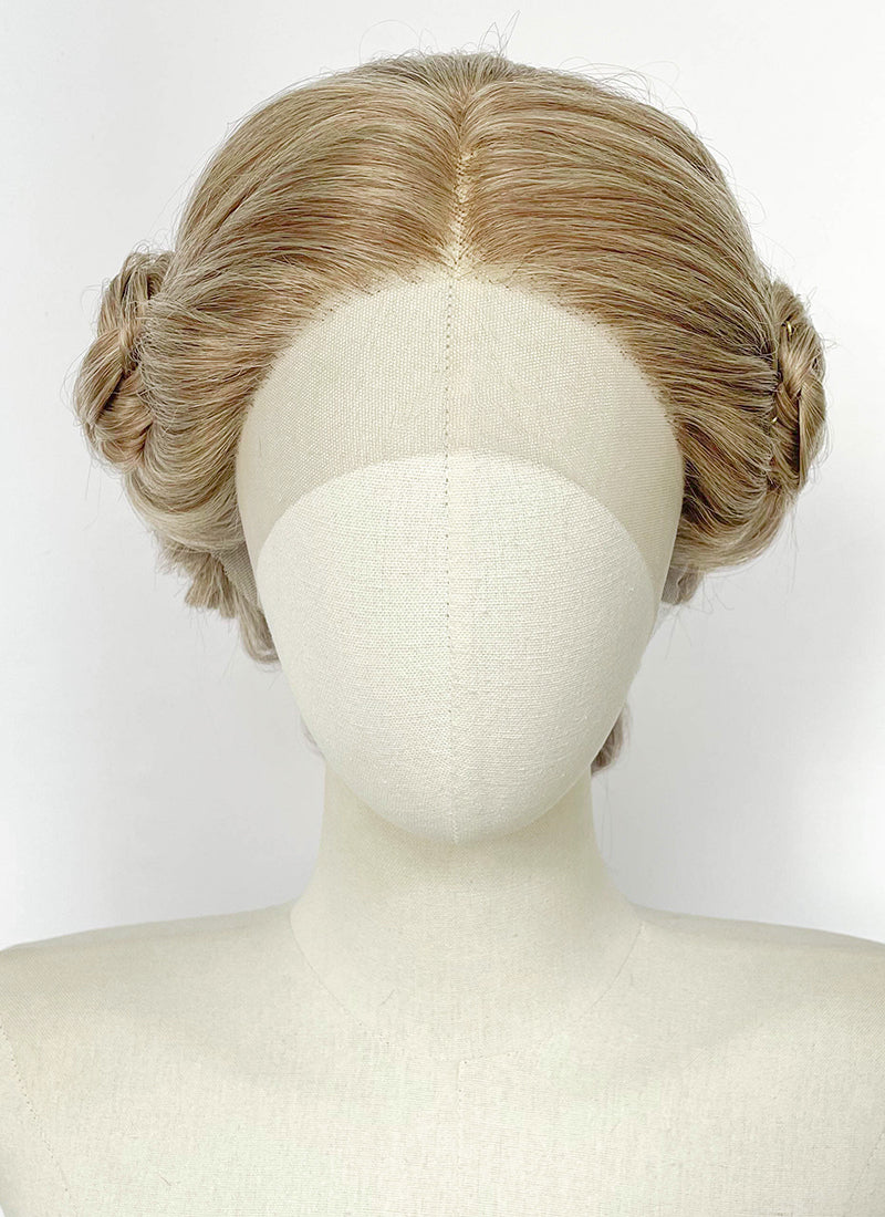 Mixed Blonde Braided Yaki Lace Front Synthetic Wig LF2222