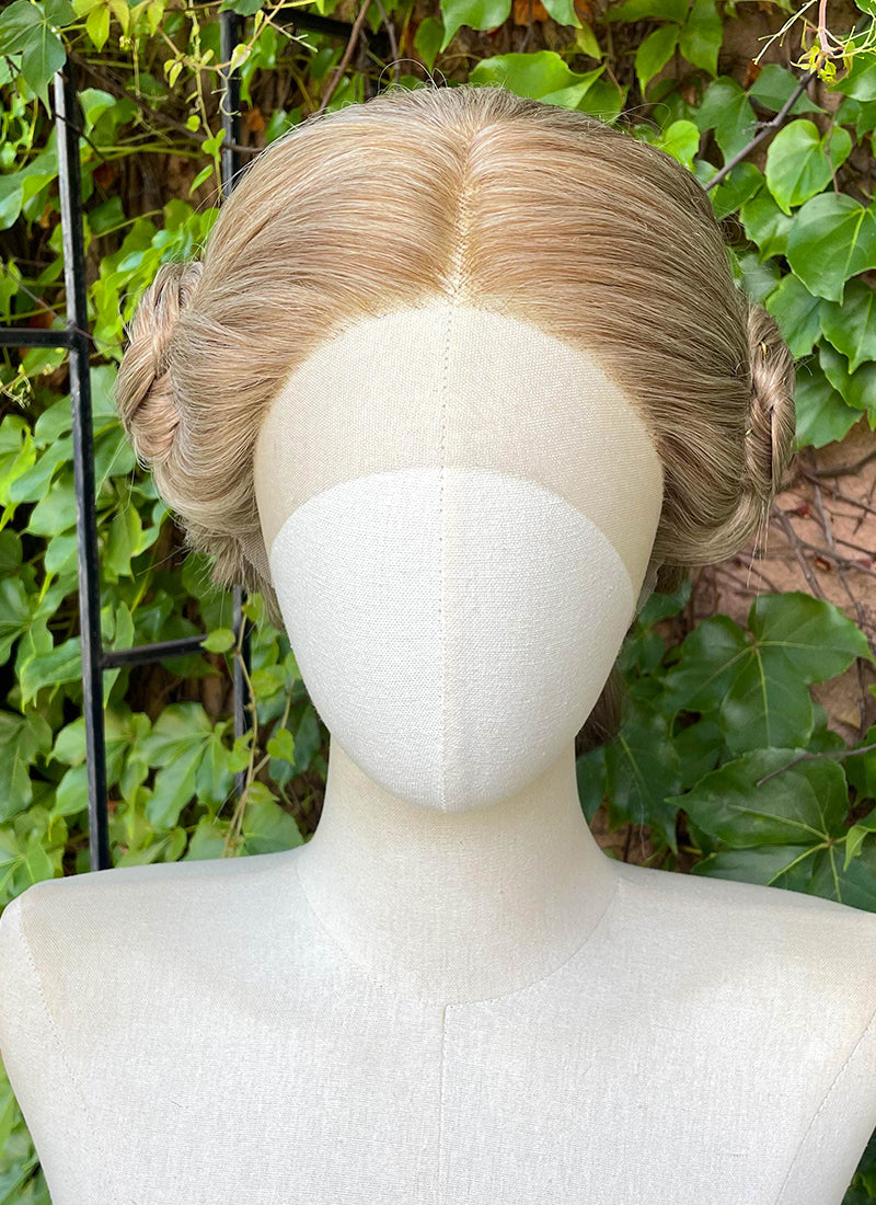Mixed Blonde Braided Yaki Lace Front Synthetic Wig LF2222