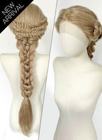 Mixed Blonde Braided Yaki Lace Front Synthetic Wig LF2222