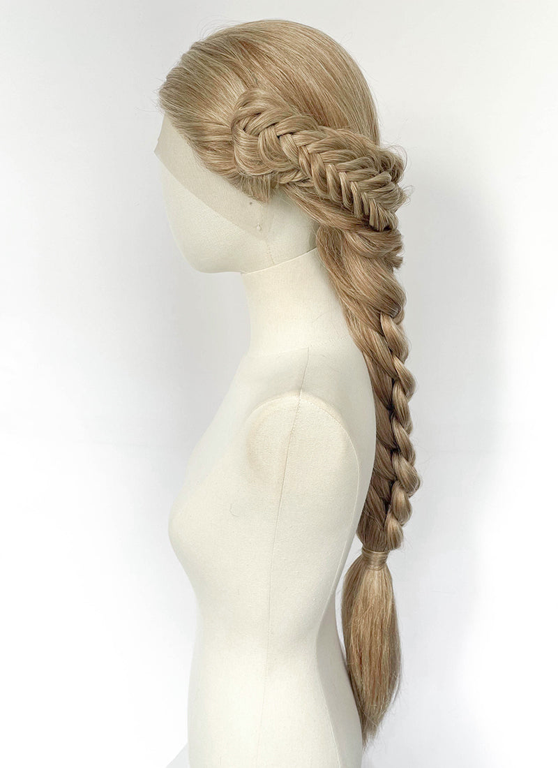 Mixed Blonde Braided Yaki Lace Front Synthetic Wig LF2222