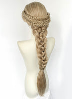 Mixed Blonde Braided Yaki Lace Front Synthetic Wig LF2222